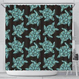 Turtle Shower Curtain, V.4 shower curtain 