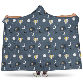 Sleeping Sloth Hooded Blanket Small Print
