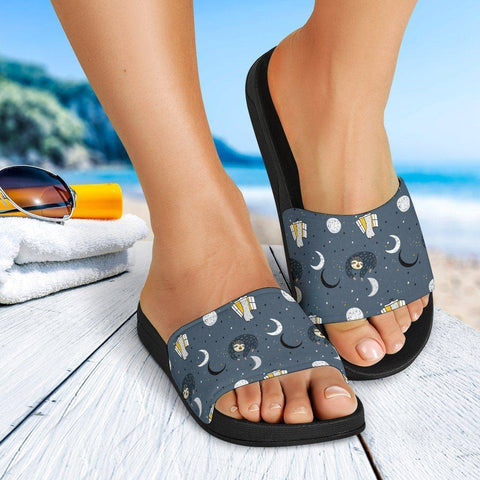 Image of Sleeping Space Sloth Slide Sandals Slides 