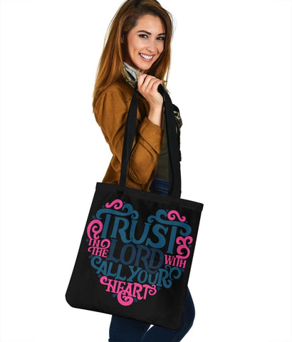 Image of Trust In The Lord, Canvas Tote Bags Tote Bag 