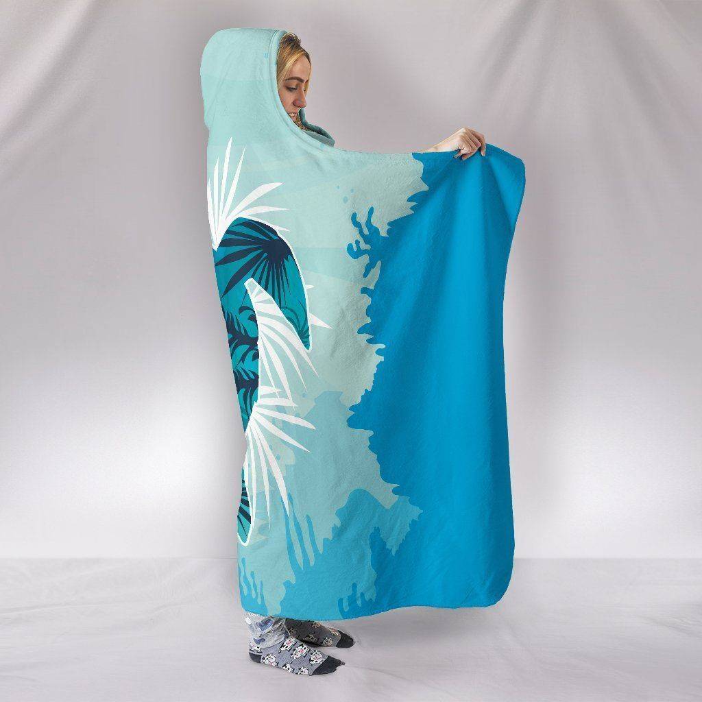 Custom Hoodie Blanket - Turtle Swimming 