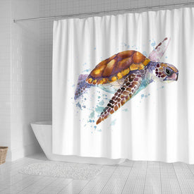 Turtle Shower Curtain, V.3