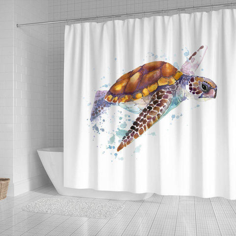 Image of Turtle Shower Curtain, V.3 shower curtain 