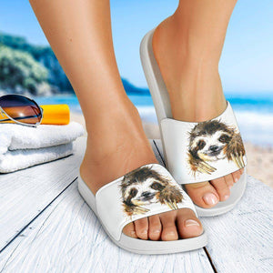 Super Cute Watercolor Sloth Slide Sandals Slides 