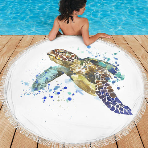 Image of Turtle Blanket V.1 Beach Blanket 