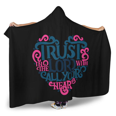 Image of Trust In The Lord Hooded Blanket