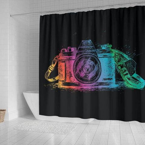Image of Camera Shower Curtain, V.1 shower curtain 