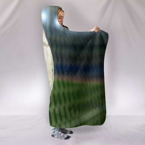 Image of Premium Hoodie Blanket with Football 