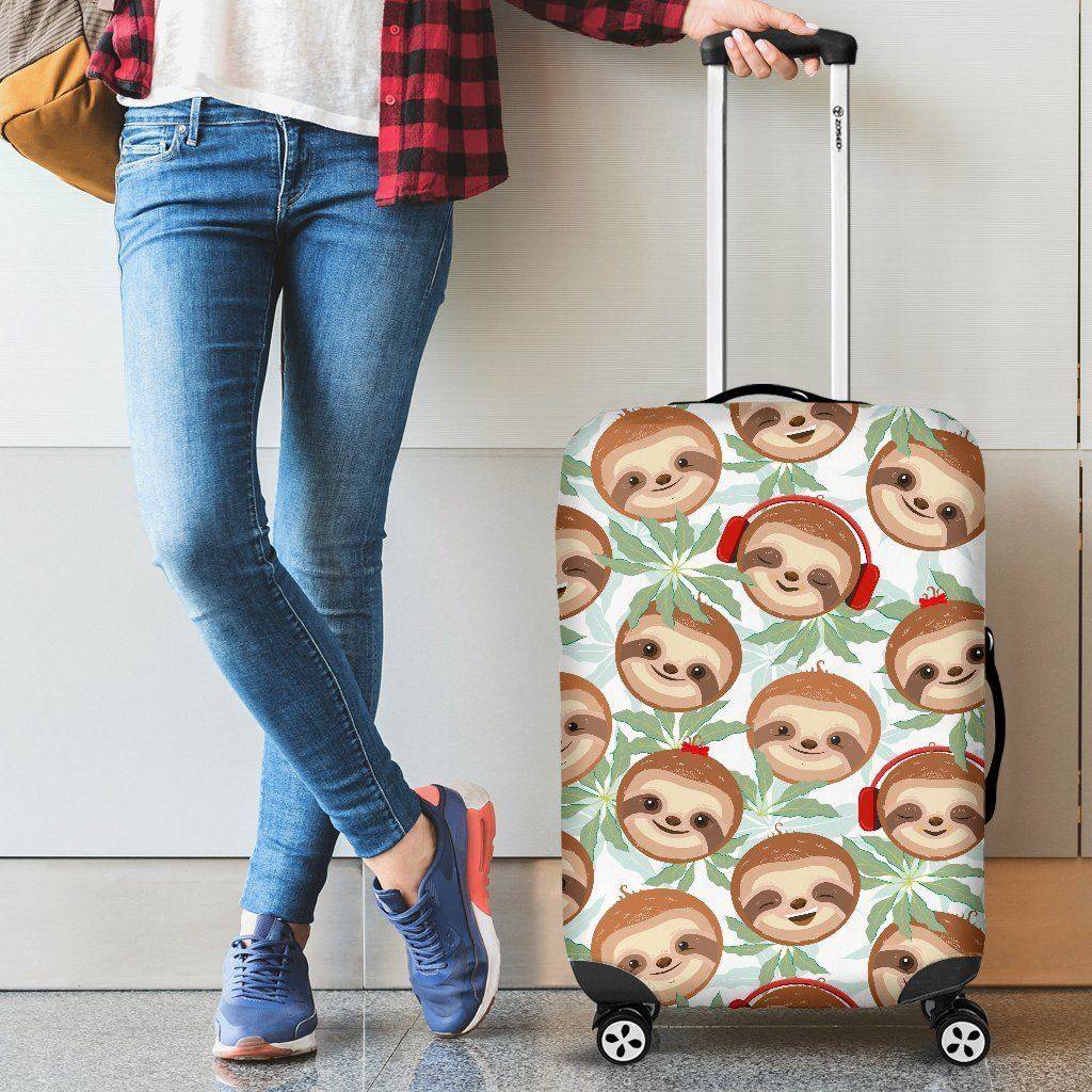 Happy Sloth Luggage Cover luggage covers 