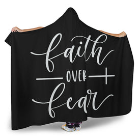 Faith Over Fear Hooded Blanket