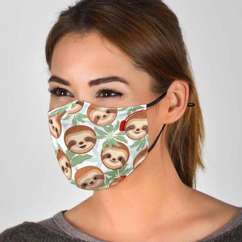 DJ Sloth Face Mask 