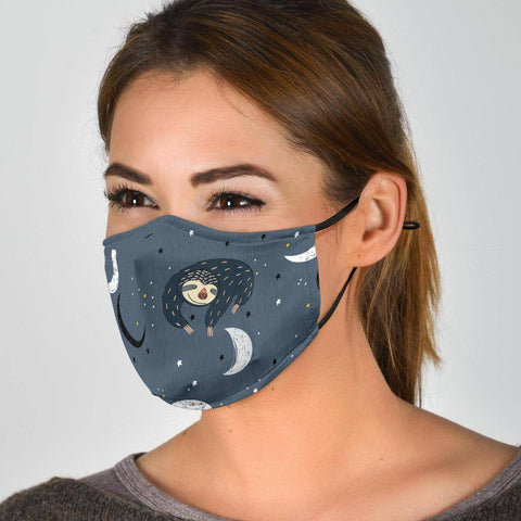 Image of Sleeping Space Sloth Face Mask Face Mask 