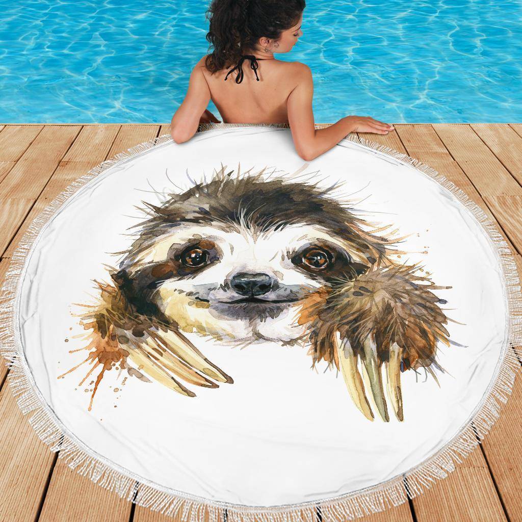Happy Sloth Beach Blanket Beach Blanket 
