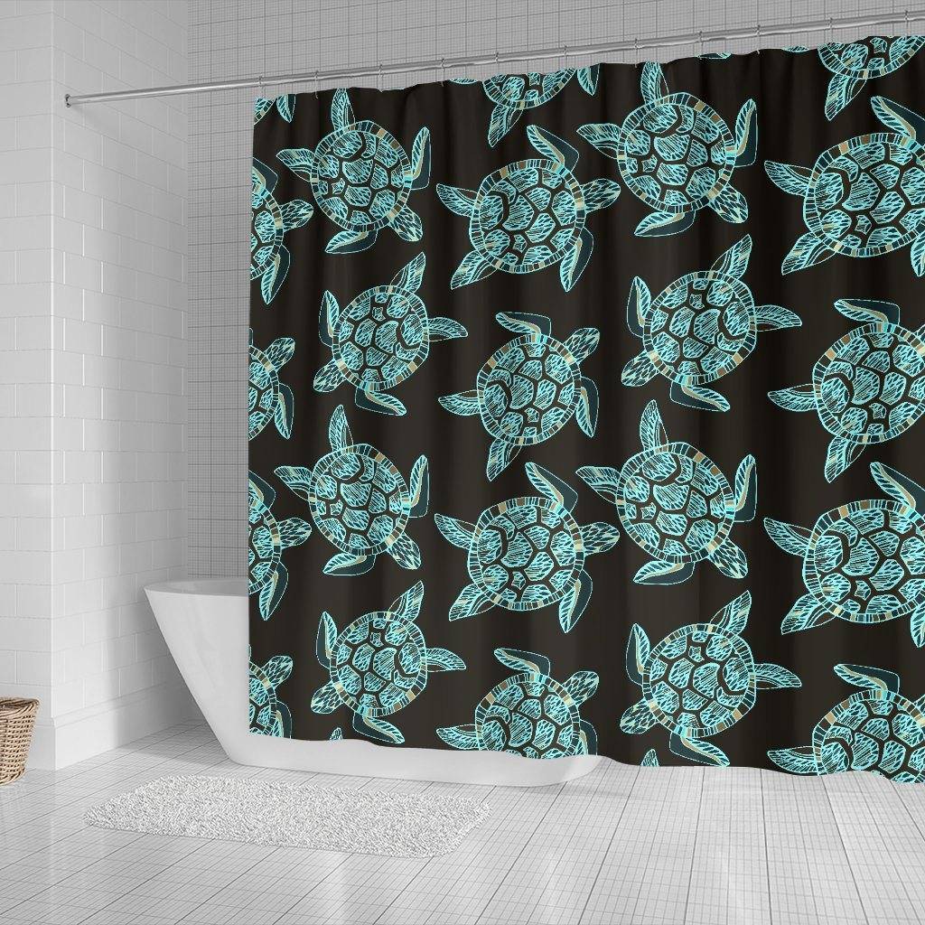 Turtle Shower Curtain, V.4 shower curtain 
