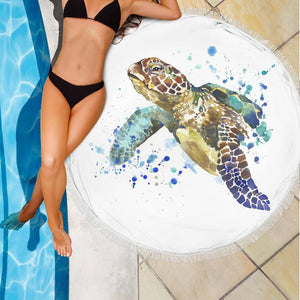 Turtle Blanket V.1 Beach Blanket 