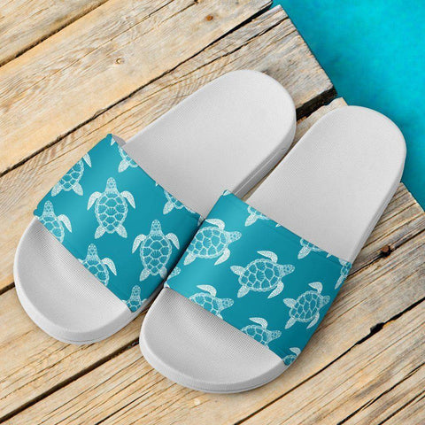 Image of Chillin' Sea Turtle Slide Sandals Slides 