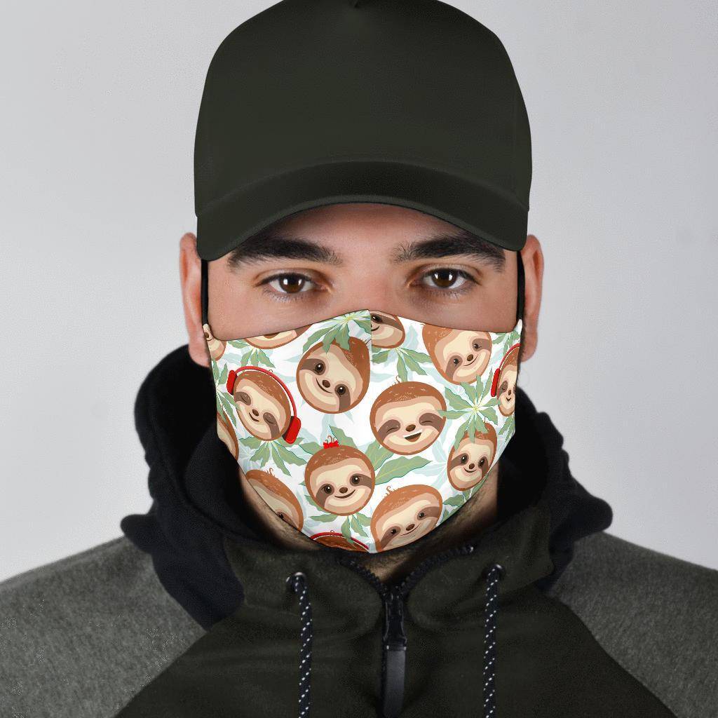 DJ Sloth Face Mask 