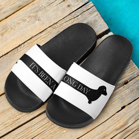 Image of It's Been a Long Day Doxie Slide Sandals Slides 