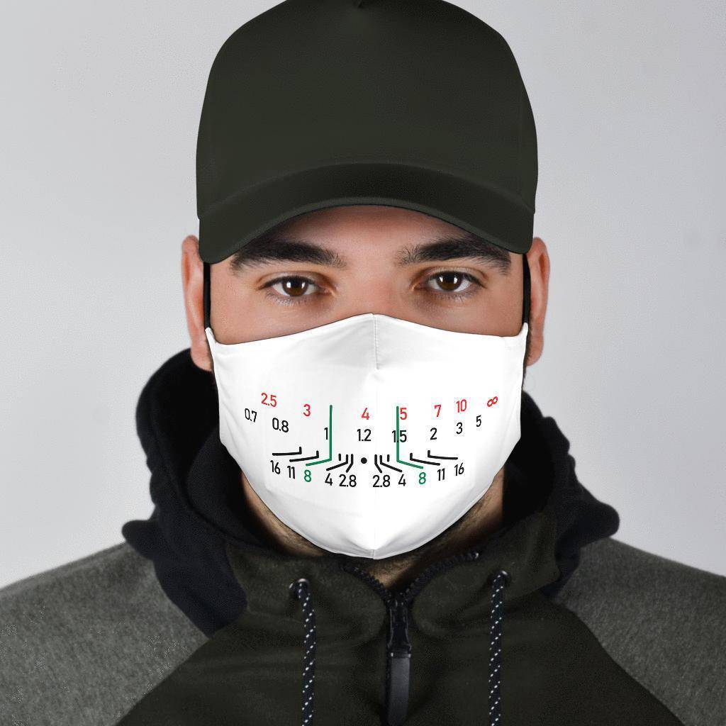 Focal Length Face Mask White Face Mask 