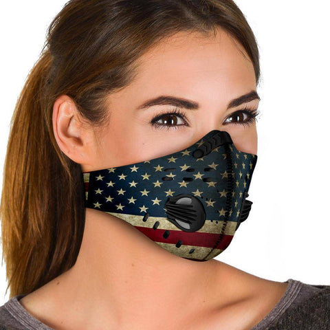 Image of Premium American Flag Face Mask Face Mask 