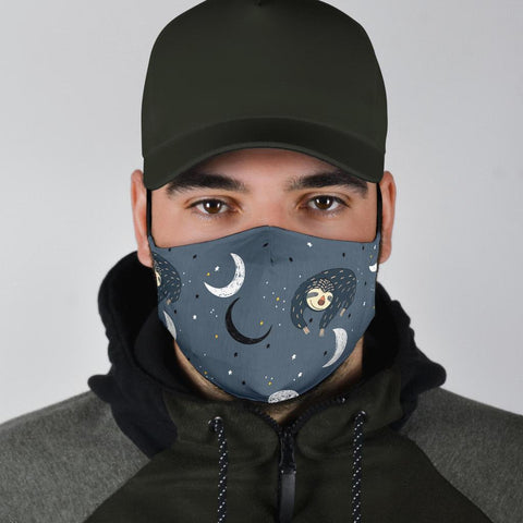 Image of Sleeping Space Sloth Face Mask Face Mask 