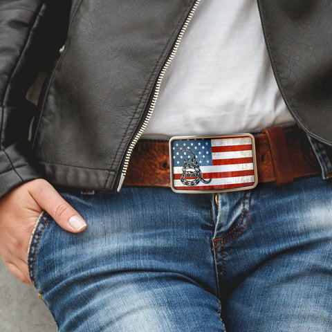Image of American Flag 2A Belt Buckle
