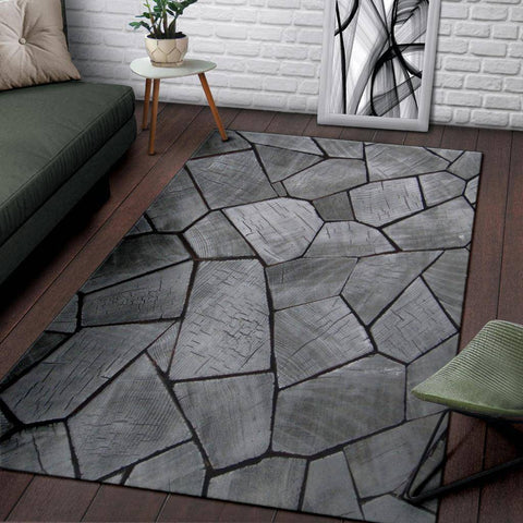 Image of Stacked Wood Area Rug Rugs 
