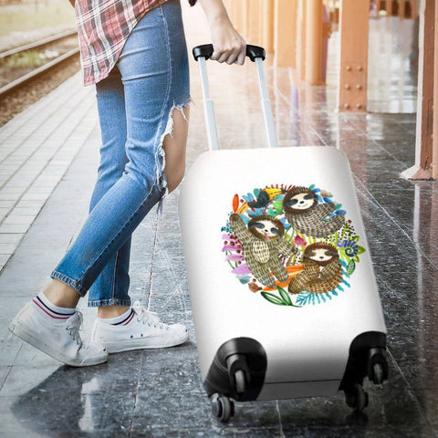 Image of Sloth Trio Luggage Cover 