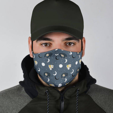 Image of Sleeping Space Sloth Face Mask Face Mask 