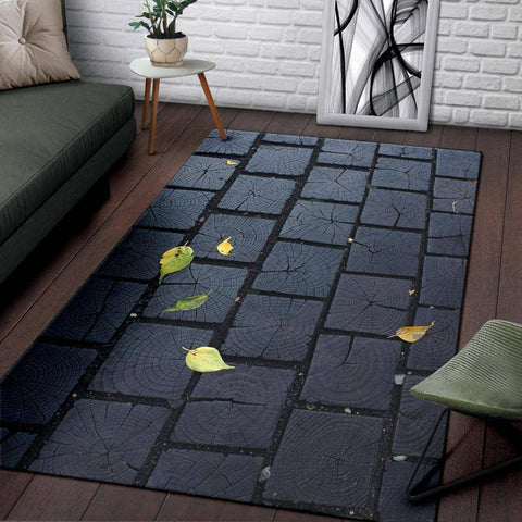 Image of Dark Wood Area Rug Rug 