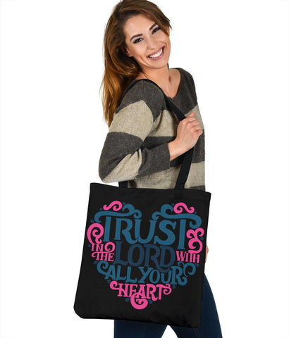 Image of Trust In The Lord, Canvas Tote Bags Tote Bag 