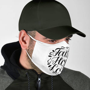 Faith Hope Love Face Mask Black Face Mask 