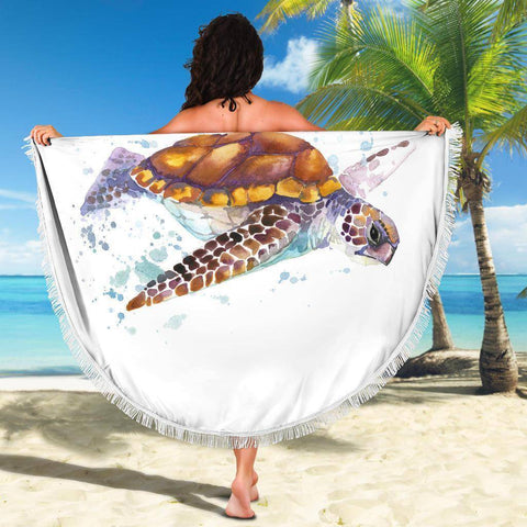 Image of Beach Blanket Turtle V.2 Beach Blanket 