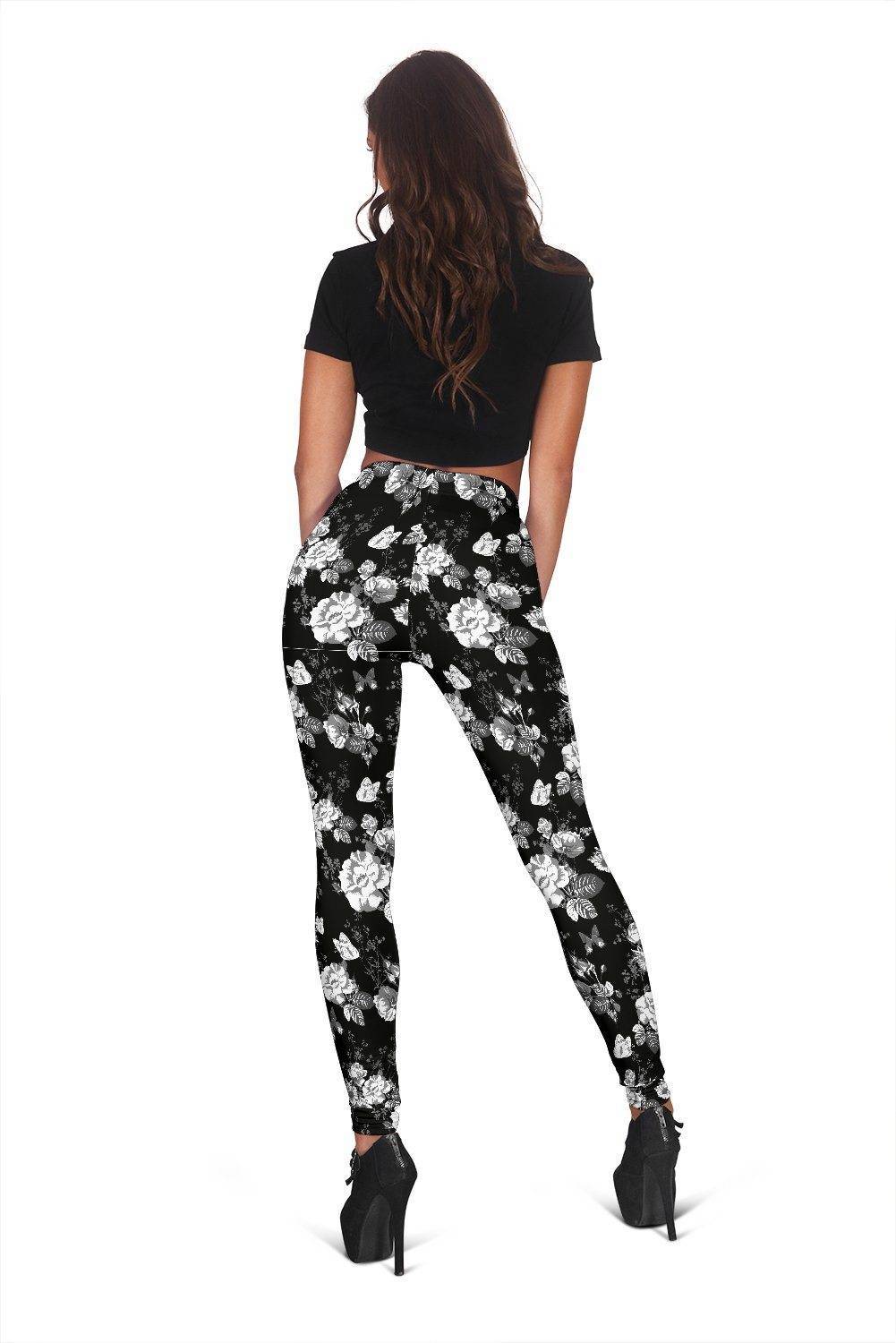 White Flowers and Butterflies 