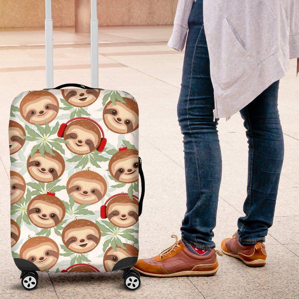 Happy Sloth Luggage Cover luggage covers 