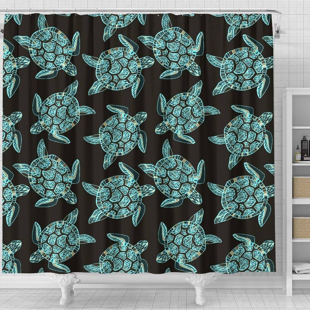 Turtle Shower Curtain, V.4 shower curtain 