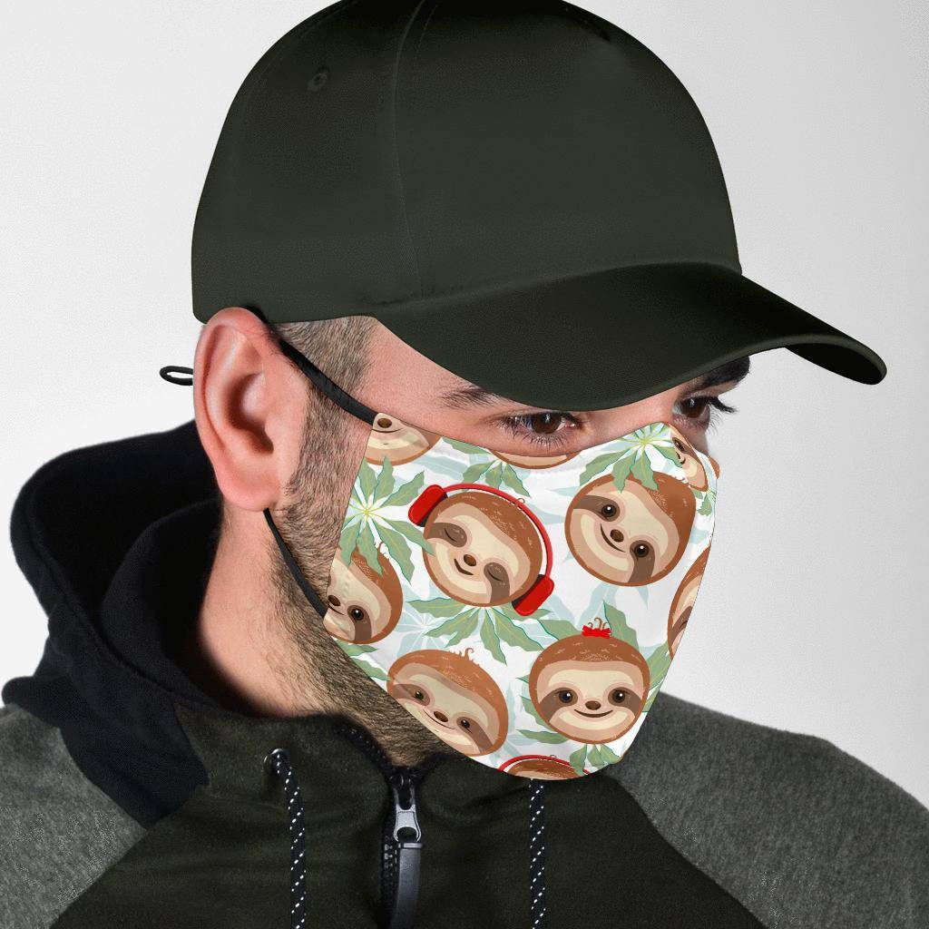 DJ Sloth Face Mask 
