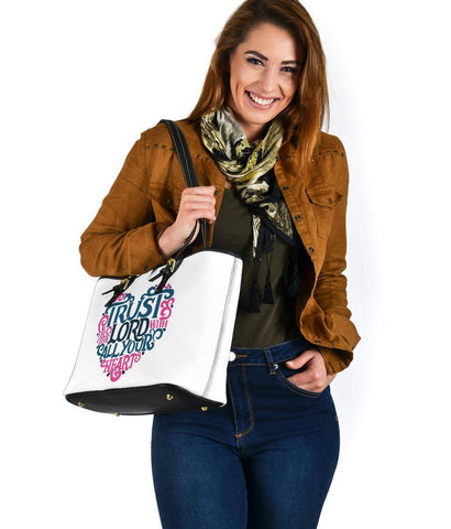 Image of Trust In The Lord, Vegan Leather Tote Bags 