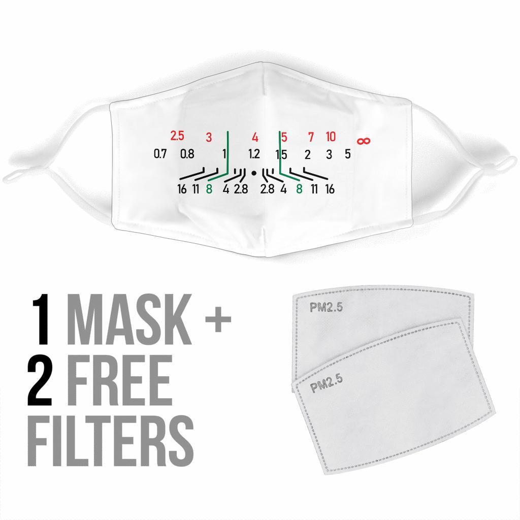 Focal Length Face Mask White Face Mask 