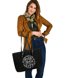 Faith Hope Love, Large Vegan Leather Tote Bags 