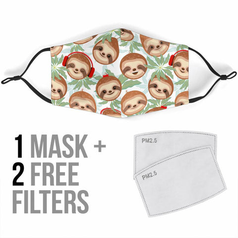 Image of DJ Sloth Face Mask 