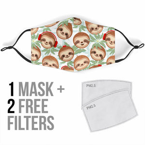 DJ Sloth Face Mask 