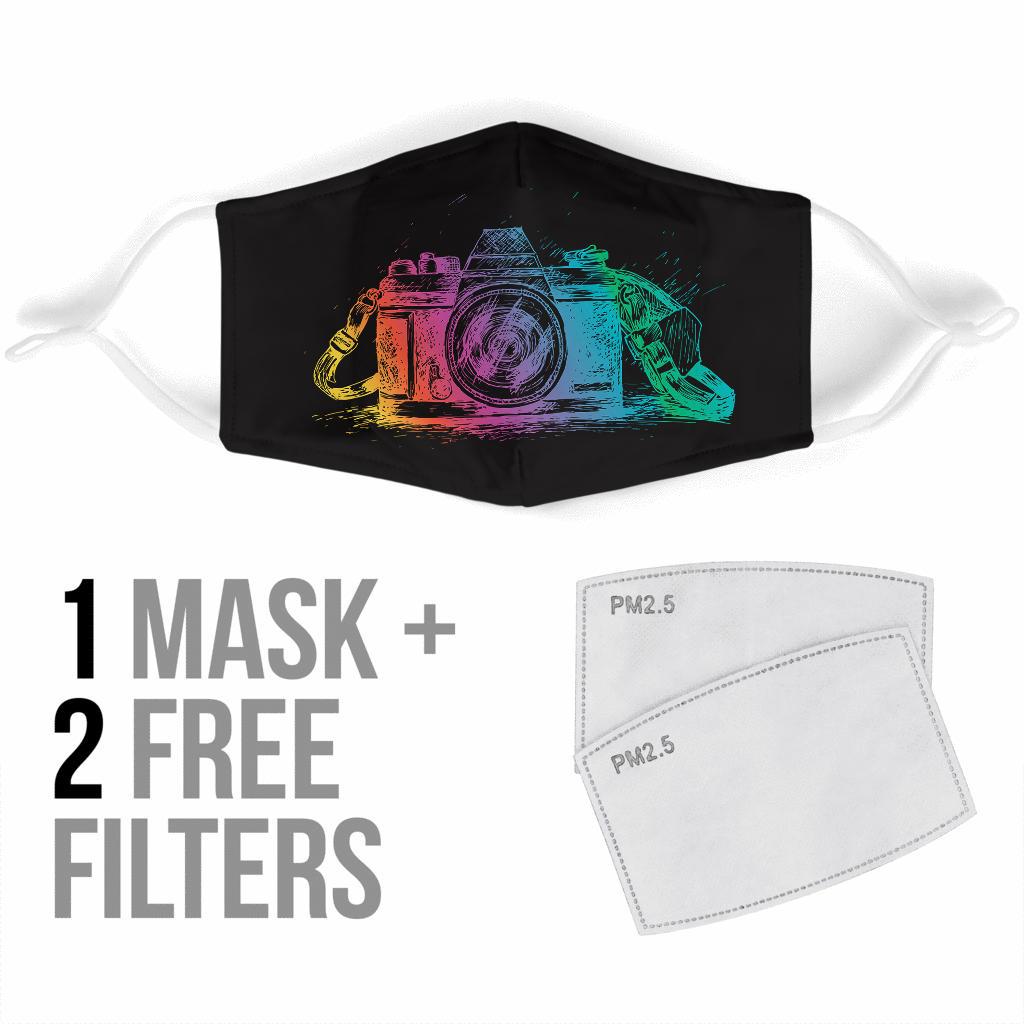 Colorful Camera Fask Mask Face Mask 