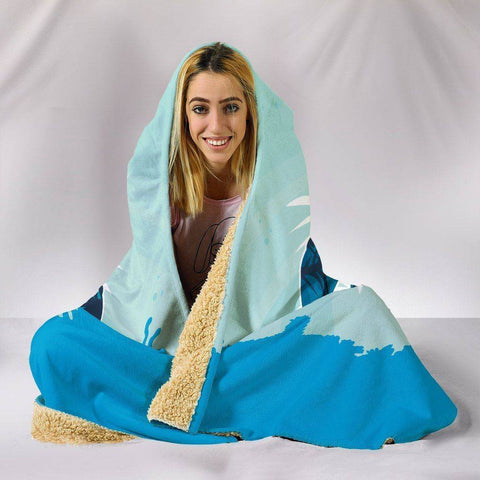 Image of Custom Hoodie Blanket - Turtle Swimming 