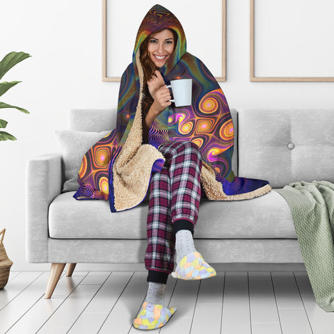 Image of Fractal Hooded Blanket V.4