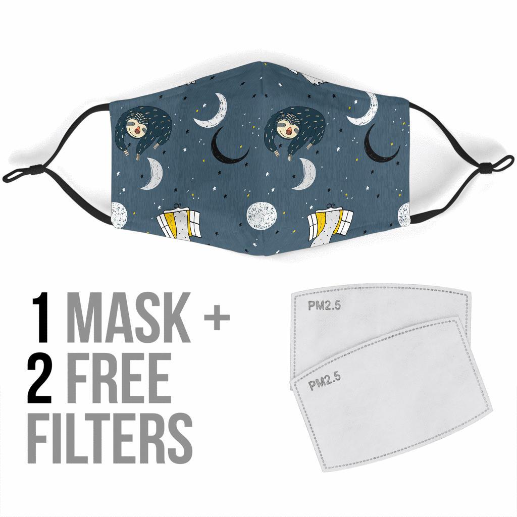 Sleeping Space Sloth Face Mask Face Mask 