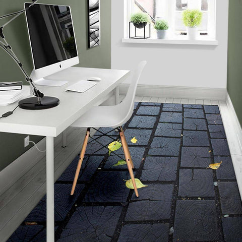 Image of Dark Wood Area Rug Rug 