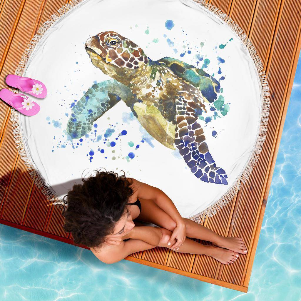 Turtle Blanket V.1 Beach Blanket 