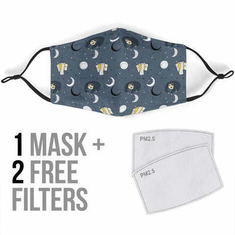 Image of Sleeping Space Sloth Face Mask Face Mask 