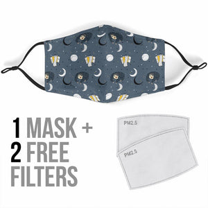 Sleeping Space Sloth Face Mask Face Mask 
